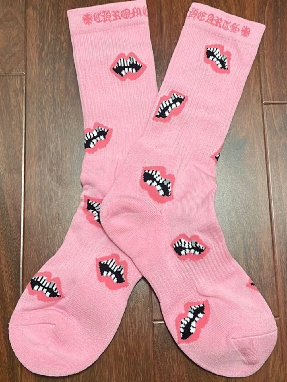 Chrome Hearts Pink Casual Socks